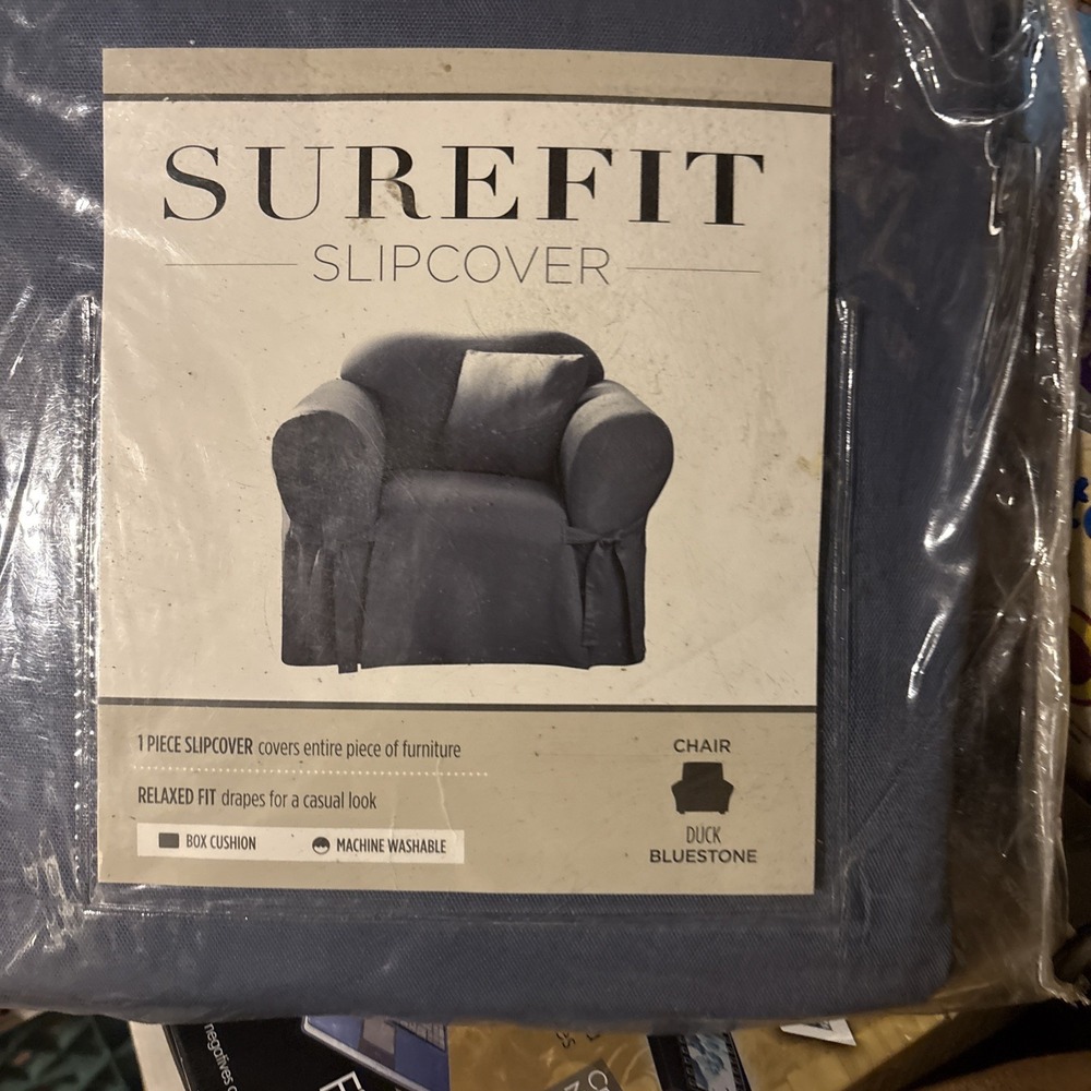 NEW Surefit  Duck Bluestone Chair Cover